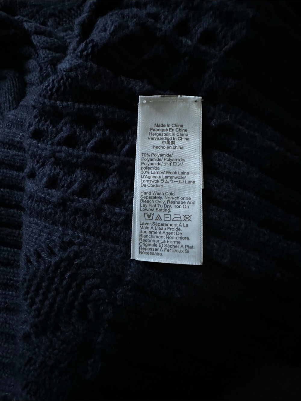J.Crew Women’s Cable Knit Cardigan/Gold Crest Buttons – Navy/Size M/Excellent - Picture 9 of 9